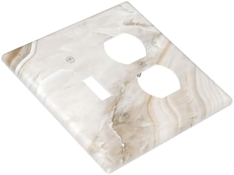 Wallplates Beige Marble Pattern 1 Toggle 1 Duplex Switch Plate Electrical GFCI - Image 3