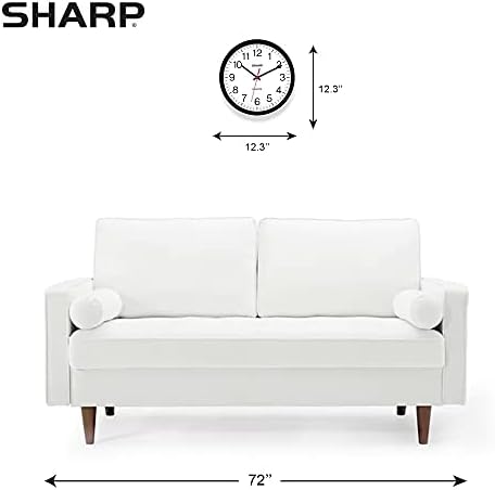 Sharp Wall Clock – Black, Silent Non Ticking 12 Inch Quality Quartz Battery - Image 4
