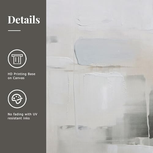 SAFERRYHOME Neutral Abstract Hand Painted Wall Art, 24x36 Inches - Image 4