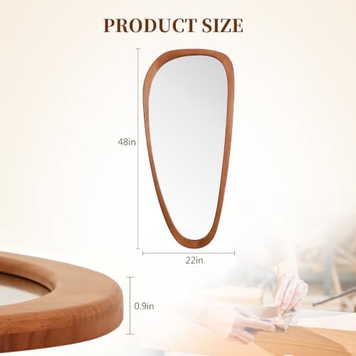 WallBeyond Asymmetrical Mirror, Irregular Mirror Full Length, Boho Wall Mirrors - Image 5