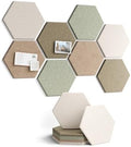 Fluxynara 8-Pack Hexagon Felt Bulletin Board Tiles, Linen Dusk-1 by FLUXYNARA