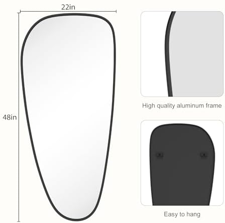 WallBeyond Asymmetrical Mirror, Irregular Wall Mirror, Wall Mirrors Decorative - Image 4