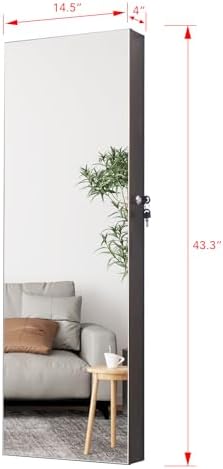 Full Length Mirror Jewelry Cabinet Organizer - Image 6