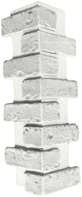 GenStone Faux Brick 90 Degree Outside Corner Panel 22.50" x 6.875" in White by GenStone