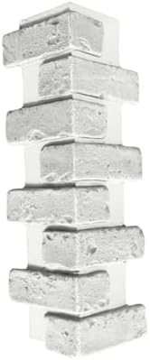 GenStone Faux Brick 90 Degree Outside Corner Panel 22.50" x 6.875" in White by GenStone