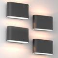 Aipsun Black Modern LED Wall Sconces 4 Packs Indoor Wall Lights Hardwired Up by Aipsun