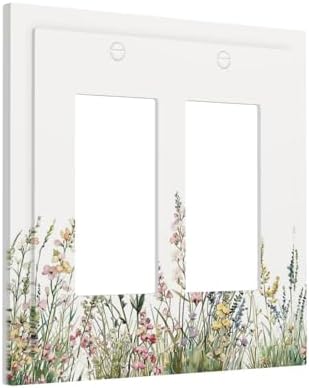 Decorative Outlet Covers Boho Wildflower Green Leaves Rustic Floral Botanical 2 - Image 2