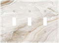 Decorative Switch Plates Beige Marble Pattern 3 Gang Wall Plate Faceplate by Lightswitchcovers