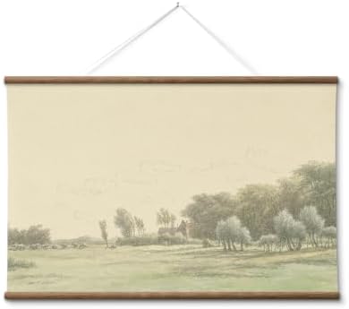 VIYYIEA Extra Large Canvas Wall Art, Vintage Landscape Scroll Print by VIYYIEAART