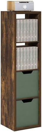 Furinno Cubicle 4-Cube Thick Frame Book Shelf, Amber Oak by Furinno-FitsYourSpaceFitsYourBudget