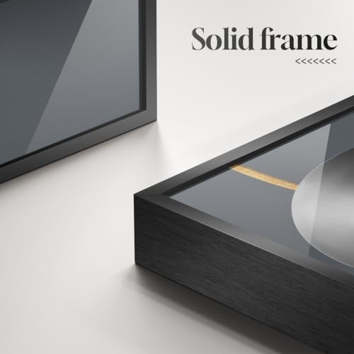 Framed Black Gold Modern Wall Art - Image 5