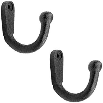 Renovators Supply Manufacturing Single Wall Hook, Wrought Iron Black Powder Coat by RenovatorsSupplyManufacturing