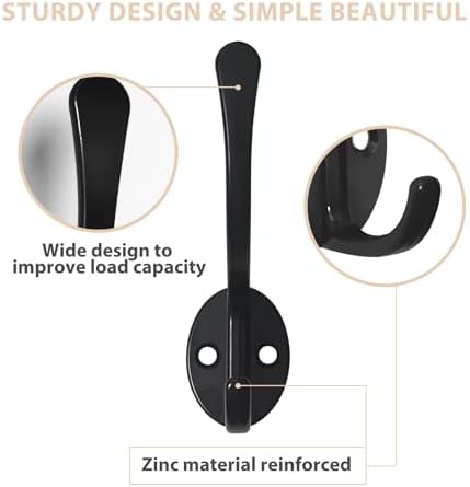 Homanu 14 Pack Coat Hooks Wall Mounted - Image 4