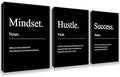 Motivational Wall Decor 3 Pieces Success Paintings Motivational Posters Prints by Kuiluuye