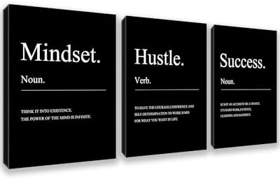 Motivational Wall Decor 3 Pieces Success Paintings Motivational Posters Prints by Kuiluuye