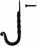 Renovators Supply Manufacturing Twisted Single Wall Hook, Wrought Iron Black by RenovatorsSupplyManufacturing