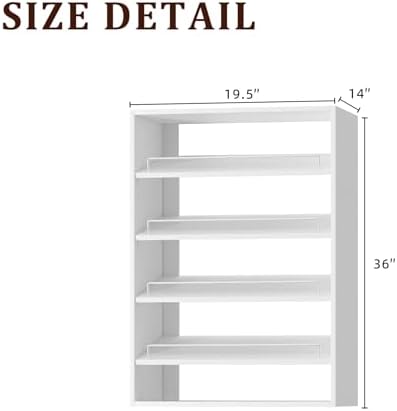 19.5" Wide Shoe Shelf Tower Modular Closet System, Shoe Storage Closet Tower - Image 2