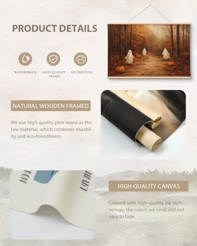 VIYYIEA Extra Large Halloween Canvas Wall Art - Image 6