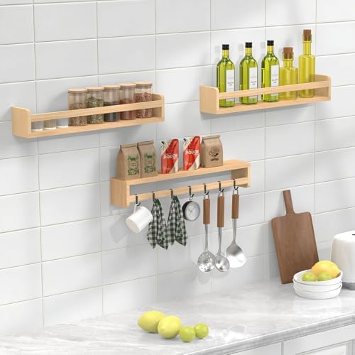 Floating Wall Nursery Book Shelves, 23.6 Inch, Natural Color - Image 4