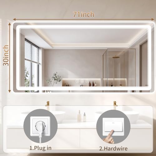 BEAUTYPEAK 30"x71" LED Bathroom Mirror - Image 5
