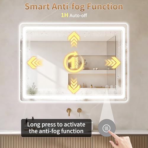 BEAUTYPEAK 22"x30" LED Bathroom Mirror - Image 6