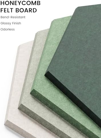 Fluxynara 8-Pack Hexagon Felt Bulletin Board Tiles, Sagewood-1 - Image 3