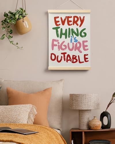 FGFK Everything is Figureoutable Colorful Inspirational Wall Art Poster Hanger - Image 5