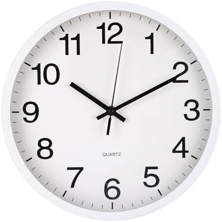 Wall Clock Non-Ticking Silent Quartz Movement Decor Clock Modern Simple Style by BAKBRAND