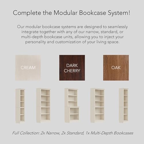 JAHRSTIM Halston Narrow 5-Tier Slim Bookshelf Shelving Unit - Image 4