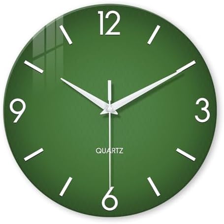 XFM Large Green Glass Wall Clock 24 Inch Modern Simple by XFMWallClock