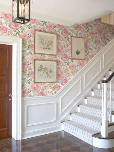 Orainege Peel and Stick Wallpaper Peony Floral Wallpaper Self Adhesive - Image 4