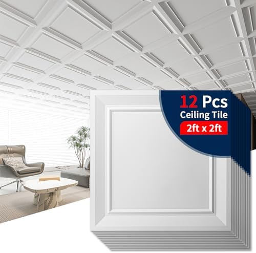 Art3dwallpanels Ceiling Tiles, 24 x 24 Inch by Art3dwallpanels