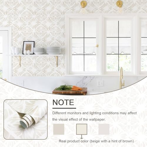 Boho Wallpaper Neutral Peel and Stick Wallpaper 78.7"x17.3" Geometric Wall - Image 4