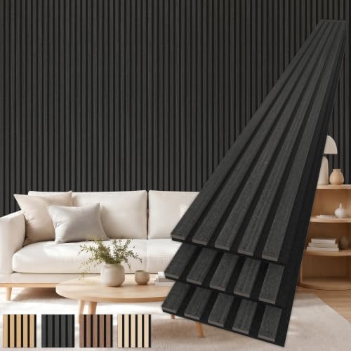 TONOR Wood Panels for Wall, 3 Pack 94.5'' x 7.9''-15.48 sq.ft Acoustic Wall by TONOR