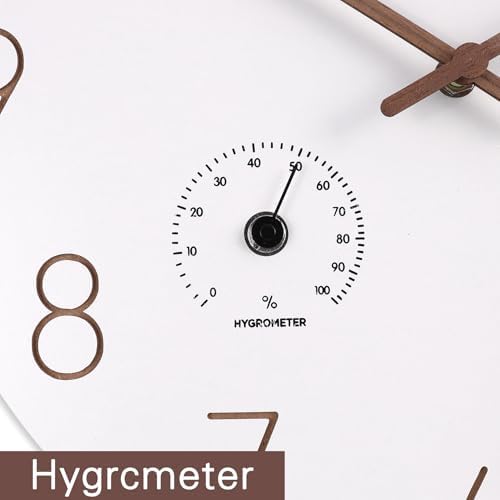 14 Inch Wood Wall Clock Retro Wooden Wall Clocks Battery Operated - Image 4