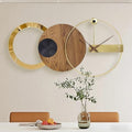 50"x22" Large Modern Silent Non-Ticking Wall Clock by Tiuposr