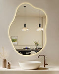 LED Bathroom Mirror 35"x25" Irregular Backlit Mirror by Butylux