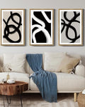 Drsoum Lager 16x24in Black Abstract Framed Wall Art Decor Duotone Minimal Dark by Drsoum