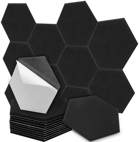 12 Pack Acoustic Panels Self Adhesive Sound Proof Foam, High Density Sound by DASIAUTOEM