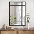 HQiJun 30x20 Inch Black Rectangle Decorative Wall Mirror, Farmhouse Window Pane by HQiJun