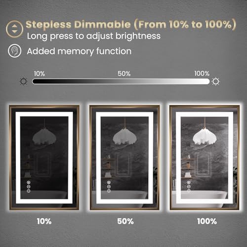 Amorho 36"X36" LED Bathroom Mirror - Image 3