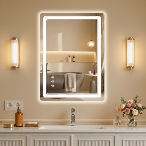 BEAUTYPEAK 22"x30" LED Bathroom Mirror by BEAUTYPEAK