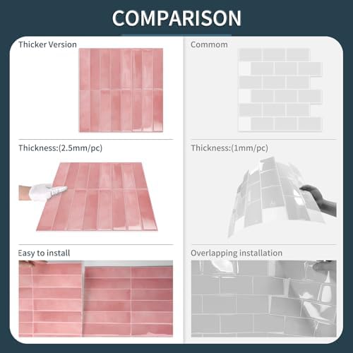 10 Sheets Upgraded Thicker Design Subway Tile Peel and Stick Backsplash - Image 5