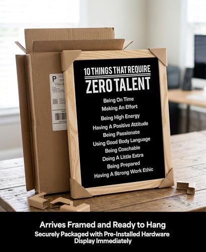 10 Things That Require Zero Talent Wall Art, Natural Framed Print - Image 5