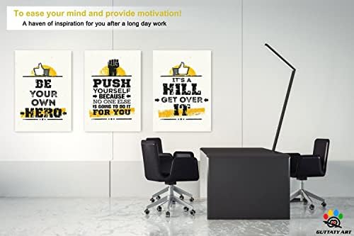Office 3 Panel Motivational Wall Art - Image 3