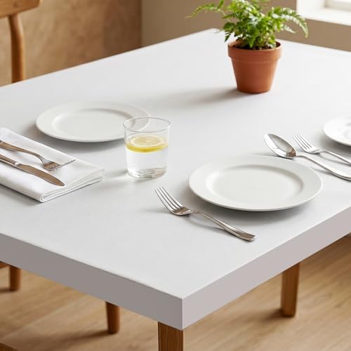 FUKU MON White Wallpaper Peel and Stick, Matte White Contact Paper Textured - Image 2