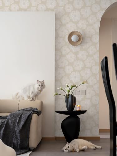 Dimoon 197" x 17.3" Peel and Stick Vinyl Wallpaper Cottage Light Brown - Image 3