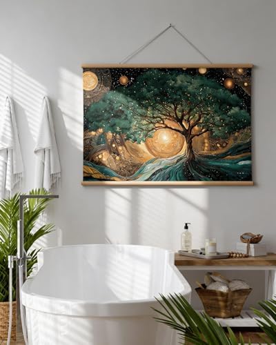 VIYYIEA Extra Large Canvas Wall Art, Tree of Life Abstract Wall Hanging - Image 4