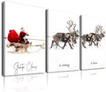 Framed Christmas Wall Art Set of 3, Santa Claus by TWNSWALLART