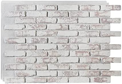 AZ Faux High-Density Polyurethane Faux Brick Wall Textured Panels | Whitewash by AZFaux